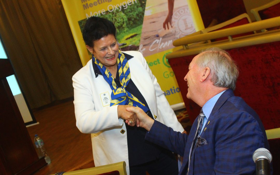 El saghir As Master of the press conference (MC) Welcoming lions international President Brain Shahan 2022/2023